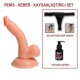 13 cm Belden Bağlamalı Realistik Dildo Penis Set