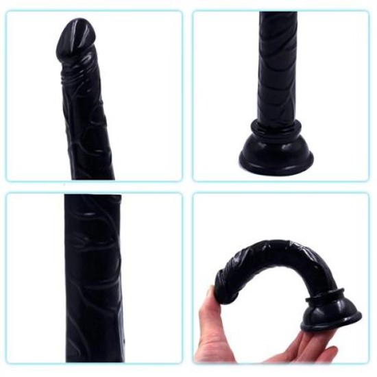 13 cm Belden Bağlamalı Testissiz Vantuzlu Realistik Zenci Penis Anal Vajinal Dildo