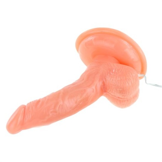 14,5 cm Belden Bağlamalı Oynar Başlı Titreşimli Realistik Vibratör Penis - Rota Dong