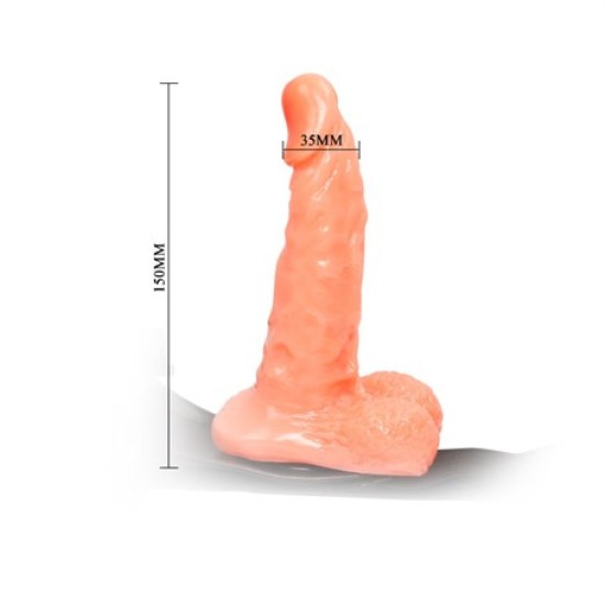 15 cm Belden Bağlamalı İçi Dolu Strapon Penis