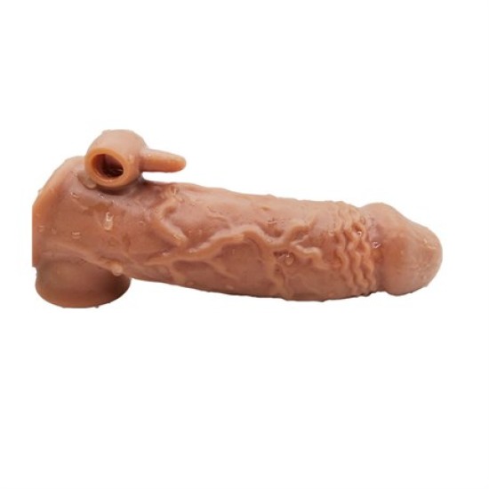 15 cm Titreşimli Realistik Penis Kılıfı