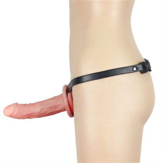 16 cm İçi Boş Belden Bağlamalı Realistik Testissiz Penis Strapon