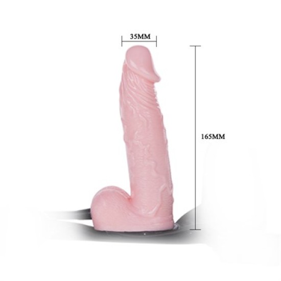 16,5 cm Belden Bağlamalı Şişirilebilir Strapon Penis