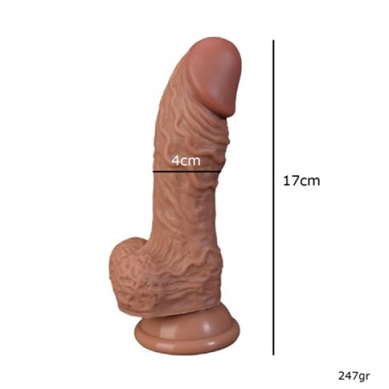 17 cm Belden Bağlamalı Realistik Vantuzlu Dildo Penis