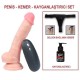 17 cm Belden Bağlamalı Titreşimli Realistik Dildo Penis Set