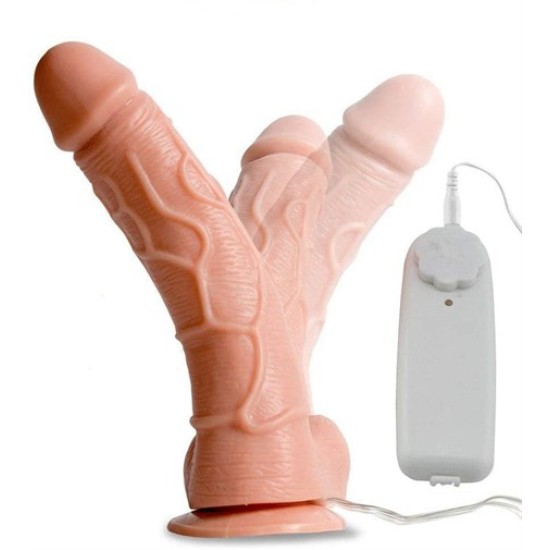 17 cm Kumandalı Gerçekçi Titreşimli Dildo Vibratör Penis