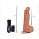 18 cm Belden Bağlamalı 360° Oynar Başlı Titreşimli Penis + Kemer + Kayganlaştırıcı Hediyeli