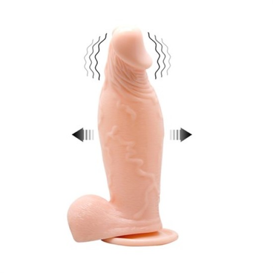 19 cm Belden Bağlamalı Pompalı Büyüyen Realistik Penis Anal Vajinal Dildo Mastürbatör