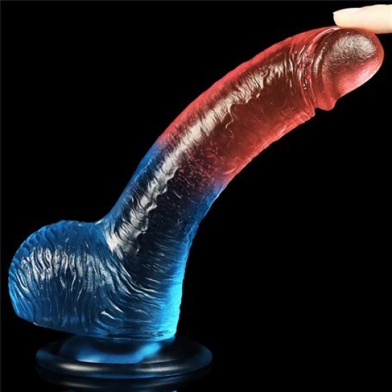 19 cm Belden Bağlamalı Çift Renkli Realistik Vantuzlu Dildo Penis