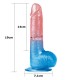 19 cm Belden Bağlamalı Çift Renkli Realistik Vantuzlu Dildo Penis