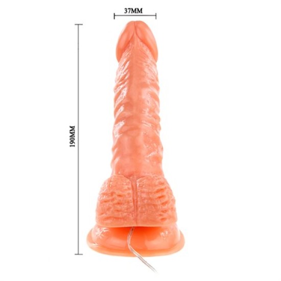 19 cm Gerçekçi Titreşimli Dildo Vibratör Penis