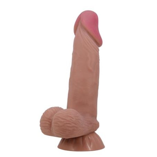 Belden Bağlamalı 19,4 cm Kıkırdak Yapılı Çift Katmanlı Gerçekçi Dildo Penis