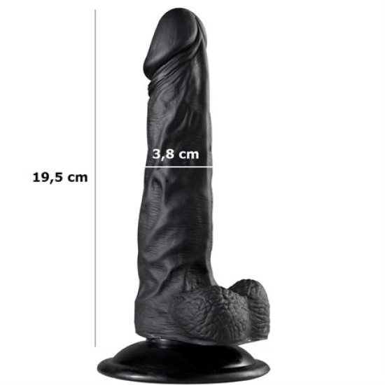 19,5 cm Belden Bağlamalı Realistik Vantuzlu Zenci Dildo Penis