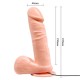 19,5 cm Belden Bağlamalı Gerçekçi Titreşimli Dildo Vibratör Penis