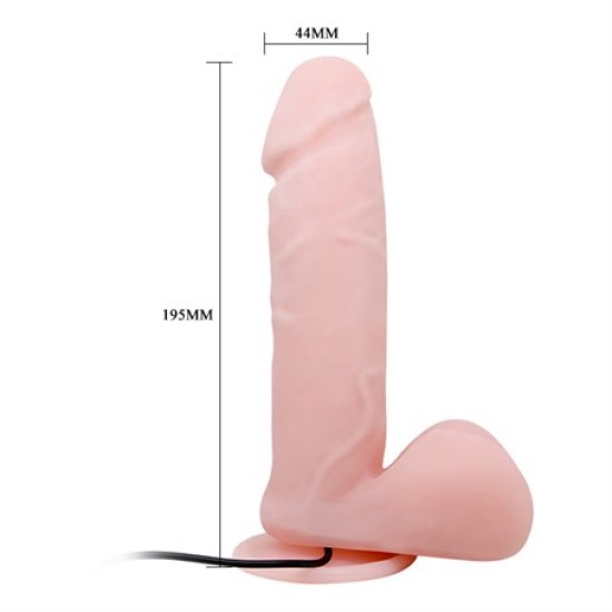 19,5 cm Belden Bağlamalı Titreşimli Vibratör Realistik Penis Dildo - Dong