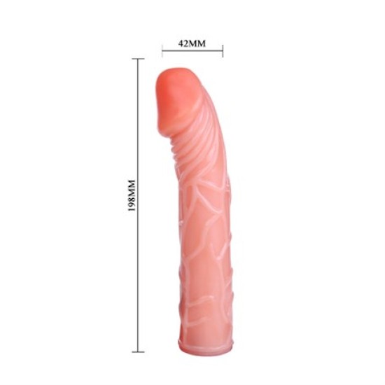 20 cm Belden Bağlamalı İçi Dolu Strapon Penis