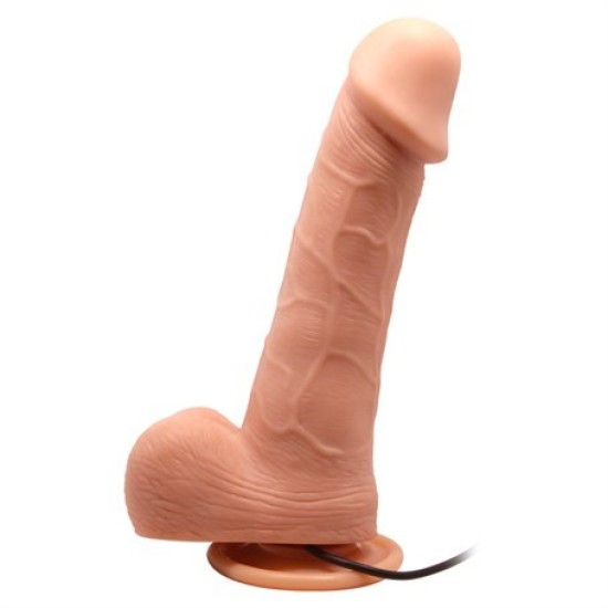 20 cm Kumandalı Belden Bağlamalı 360° Oynar Başlı Titreşimli Vibratör Realistik Penis Dildo