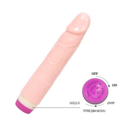 20 cm Titreşimli Realistik Vibratör Penis Dildo