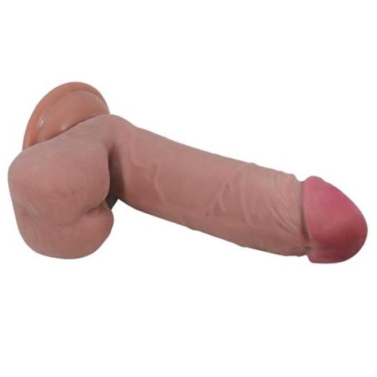 Belden Bağlamalı 20,5 cm Çift Katmanlı Gerçekçi Dildo Penis