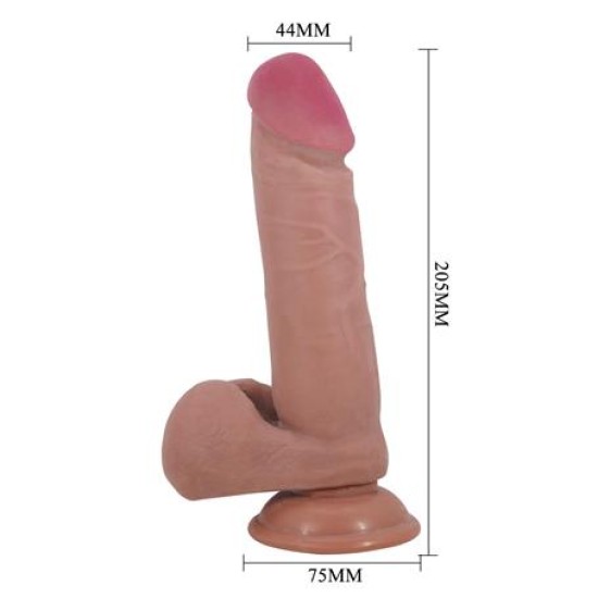 Belden Bağlamalı 20,5 cm Çift Katmanlı Gerçekçi Dildo Penis