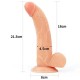 21,5 cm Belden Bağlamalı İçi Dolu Strapon Dildo