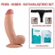 20 cm Belden Bağlamalı Realistik Dildo Penis Set