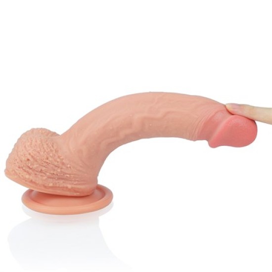 22 cm Gerçekçi Çift Katmanlı Silikon Penis