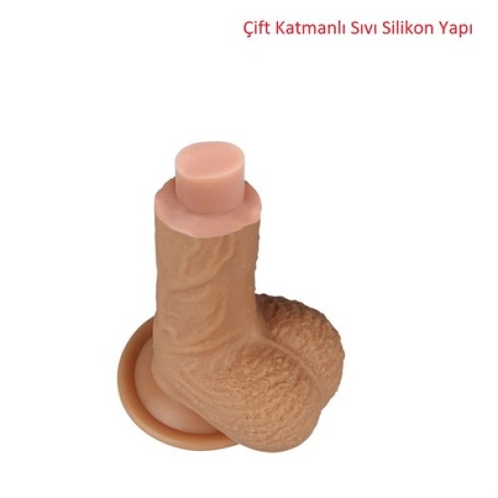 22 cm Gerçekçi Çift Katmanlı Silikon Penis