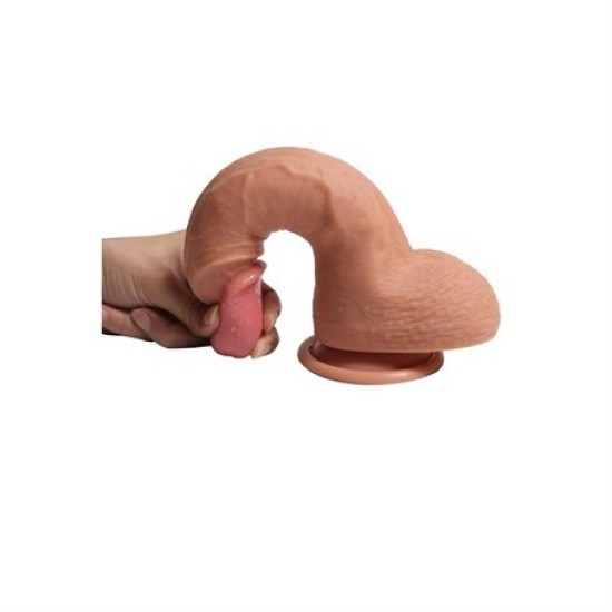 22 cm Belden Bağlamalı Çift Katmanlı Realistik Dildo Penis Set