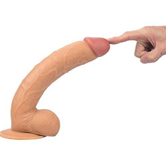 26 cm Vantuzlu Realistik Penis Anal Vajinal Dildo