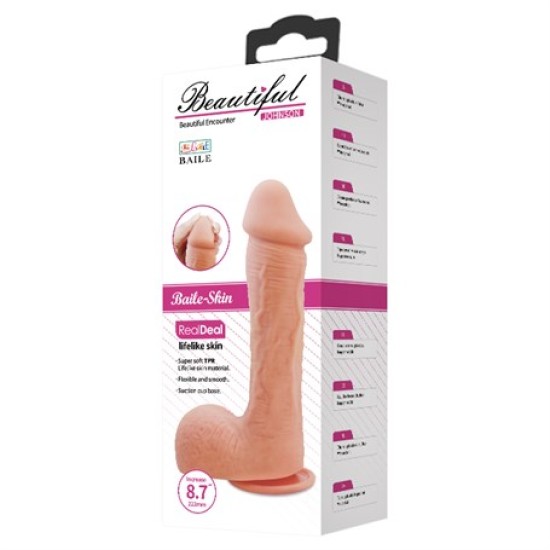 22,2 cm Realistik Vantuzlu Dildo Penis - Johnson