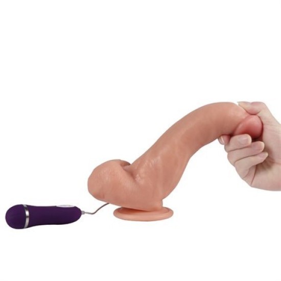 22,5 cm Belden Bağlamalı Titreşimli Realistik Dildo Penis Set