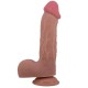 Belden Bağlamalı 23,4 cm Çift Katmanlı Gerçekçi Melez Dildo Penis