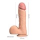 Belden Bağlamalı 24 cm Dev Boy Realistik Vantuzlu Dildo Penis