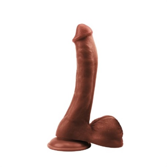 24 cm Realistik Vantuzlu Melez Dildo Penis