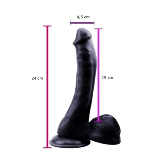 24 cm Belden Bağlamalı Realistik Vantuzlu Zenci Dildo Penis