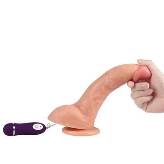 24,5 cm Belden Bağlamalı Titreşimli Realistik Dildo Penis Set