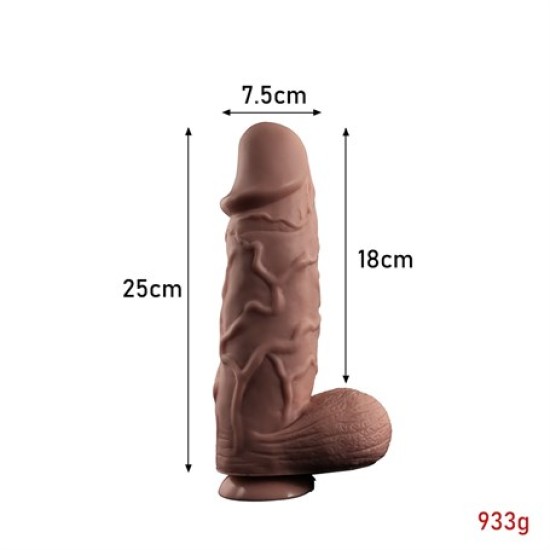 25 cm Belden Bağlamalı Yeni Nesil Realistik Penis + Kemer + Kayganlaştırıcı Hediyeli