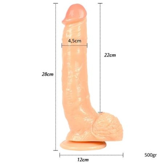 25 cm Realistik Vantuzlu Dildo Penis