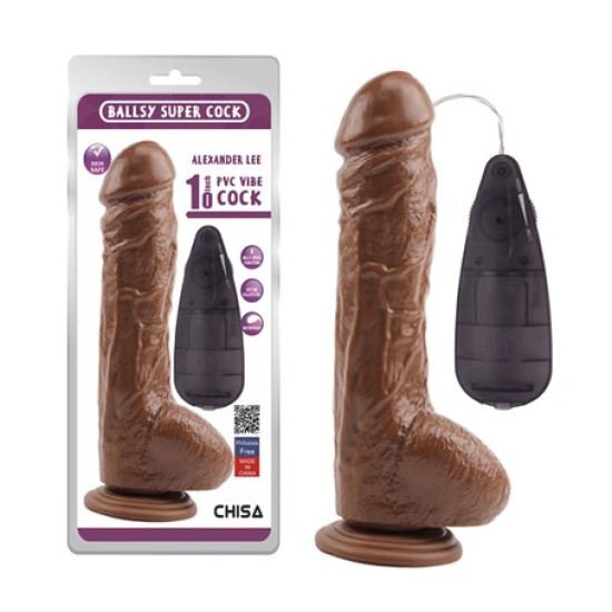 25,5 cm Gerçekçi Melez Titreşimli Dildo Vibratör Penis