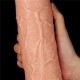 Belden Bağlamalı 28 cm Gerçekçi 10 Titreşimli Testissiz Dildo Vibratör Penis