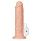 Belden Bağlamalı 28 cm Gerçekçi 10 Titreşimli Testissiz Dildo Vibratör Penis