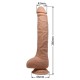 Belden Bağlamalı 28 cm Titreşimli Gerçekçi Kalın Dildo Penis - Dick