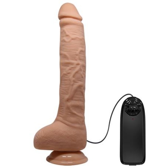 28 cm Titreşimli Gerçekçi Kalın Dildo Penis - Dick