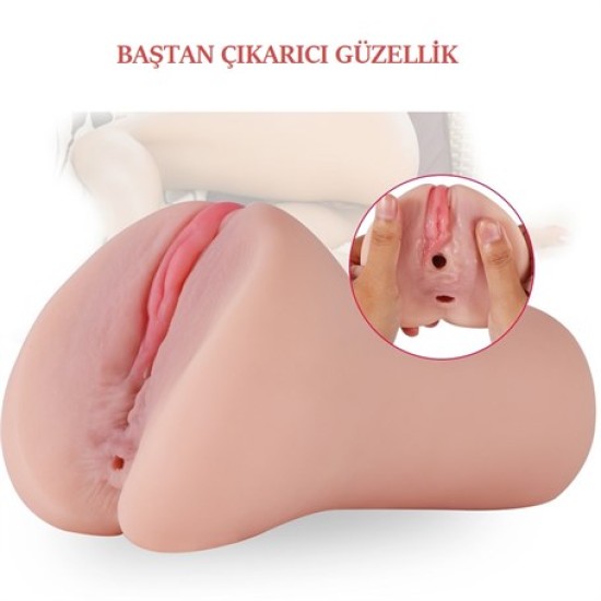 3 Boyutlu Gerçekçi Anal & Vajinal Masturbatör - Linda