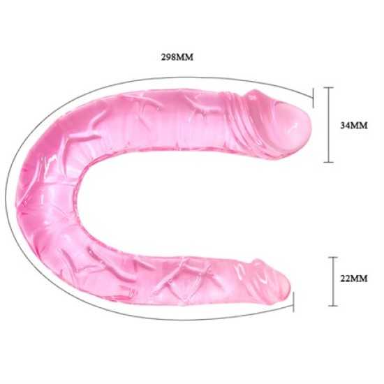 30 cm Çift Taraflı Jel Yumuşak Penis Dildo