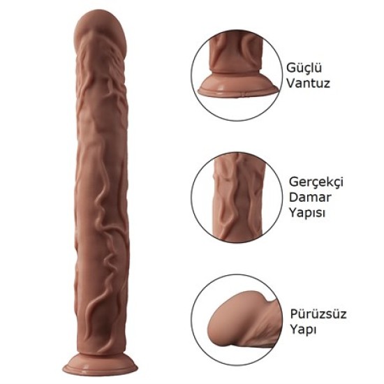 35 cm Belden Bağlamalı Gerçekçi Uzun & Kalın Dildo Penis