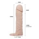 4 cm Dolgulu Realistik Uzatmalı Penis Kılıfı Dildo Ten Rengi Penis