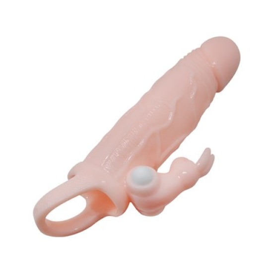 5 cm Dolgu Uzatmalı Titreşimli Penis Kılıfı Prezervatif Vibratör