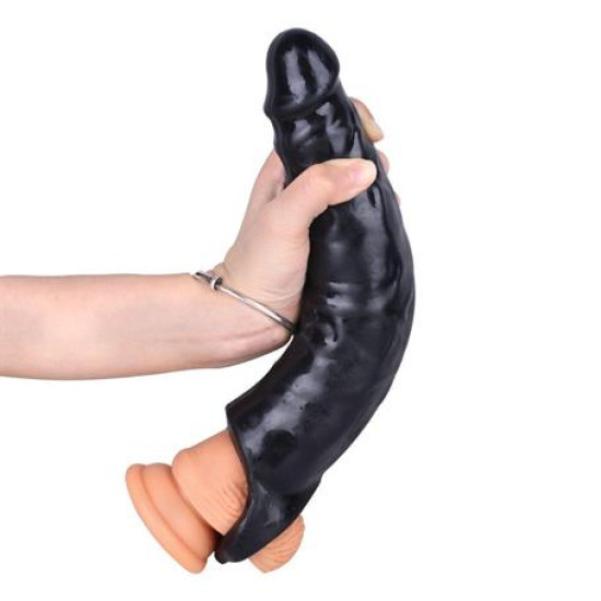 6 cm Dolgulu Realistik Zenci Penis Kılıfı